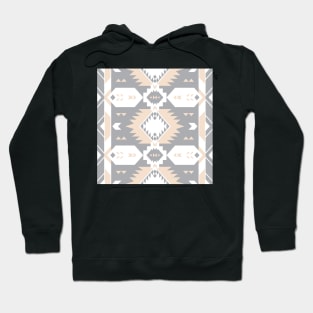 Southwestern Navajo Tribal, Gray, White, and Blush Hoodie